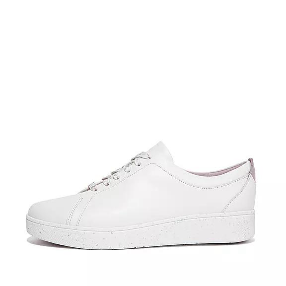 Fitflop Rally Speckle-Sole Leather Sneakers White Mix Womens - South Africa (EGIB93014)